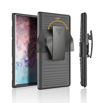 Hård beskyttende panser sag Ring Grip Robust Stå med bælteclips Hylster Magnetiske bilholderen Til Samsung Galaxy Note 10+ 6.8