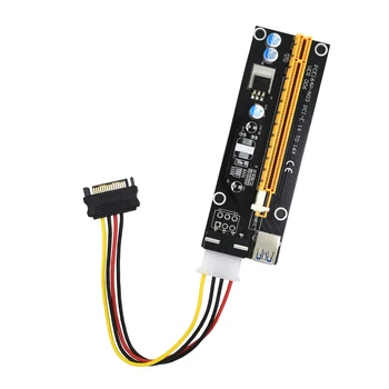 TISHRIC PCI-E extender pcie port til PCI Express-Riser-Kort 1x til 16x USB 3.0 SATA til 4Pin IDE Molex Adapter til Minedrift Bitcion Miner