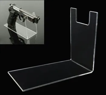 Hot salg Arsenal butikken display Rekvisitter Klar akryl Udendørs pistoler indehaveren pistol model, der viser, pistol display rack 3pcs/partier