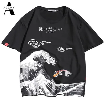 Anime Print kortærmet T Shirt i Bomuld Sjove Hip Hop O-Hals 2020 Sommeren Tshirt Mænd Mode Overdimensionerede Harajuku Casual Vintage t-Shirts Toppe