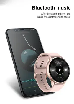 Smart Ur DT88 1,2 tommer Fuld Touch Smartwatch Kvinder Fitness tracker overvågning af puls, blodtryk, EKG-Smart band