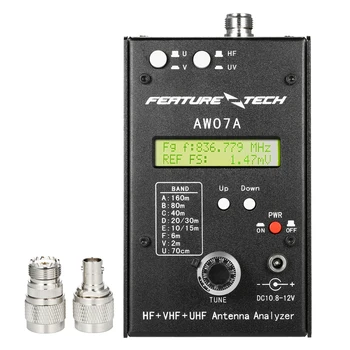 AW07A HF/VHF/UHF-160M Impedans STÅLWIRER Antenne Analyzer Meter til Ham Radio Amatører DIY Værktøj Analyzer Meter