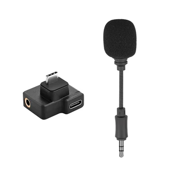 Bærbare 3,5 mm Mini Mikrofon Lyd Adapter til DJI OSMO Action Sports Camera Mic Let Optagelse Optagelse af Tilbehør