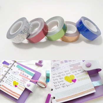 Farve Masking Tape Klistret Dekorative Papir Tape Set DIY Dekoration Kontorartikler Scrapbog