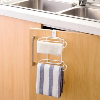 2 Ruller Toilet Papir i Væv Holder Køkken Multifunktion Papir og Håndklæde Holer med Krog